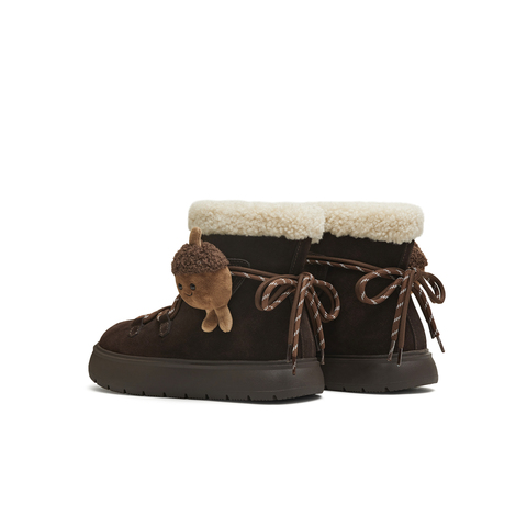 天美意2025冬新款厚底可爱保暖百搭户外女时尚雪地靴KXD60DZ5