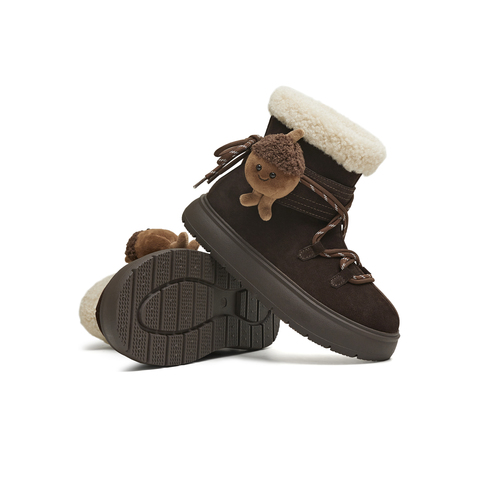 天美意2025冬新款厚底可爱保暖百搭户外女时尚雪地靴KXD60DZ5