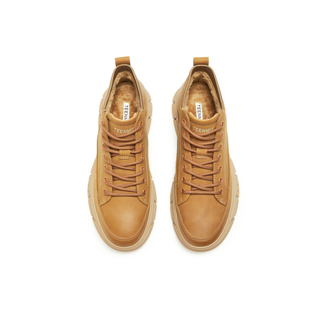 天美意2025冬新款商场同款厚底帅气百搭工装鞋男休闲鞋3XW01DD5