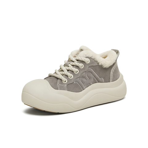 天美意2025冬新款商场同款厚底休闲百搭加绒保暖女板鞋CP537DM5