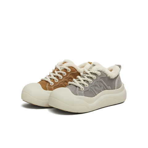 天美意2025冬新款商场同款厚底休闲百搭加绒保暖女板鞋CP537DM5