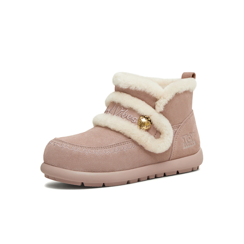 天美意2025冬新款玩具总动员联名短靴毛绒保暖女雪地靴CER42DD5