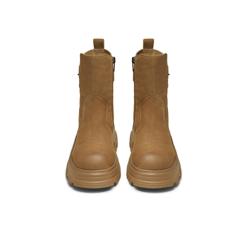 天美意2025冬新款商场同款厚底增高百搭短靴女时装靴CFB60DZ5