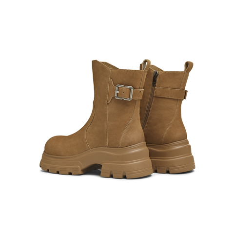 天美意2025冬新款商场同款厚底增高百搭短靴女时装靴CFB60DZ5