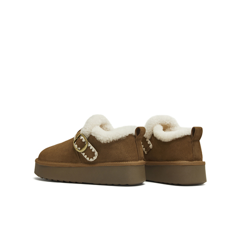 天美意2025冬新款商场同款厚底毛绒保暖百搭女勃肯鞋BM151DM5