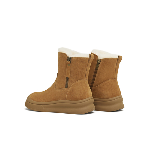 天美意2025冬新款厚底休闲百搭雪地靴保暖女短靴KXD75DZ5