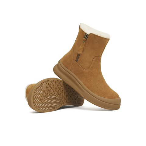 天美意2025冬新款厚底休闲百搭雪地靴保暖女短靴KXD75DZ5