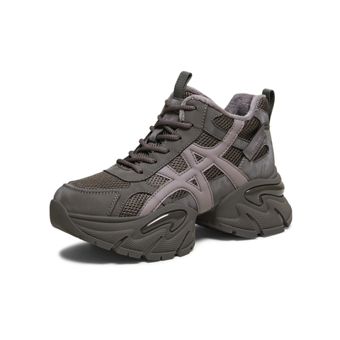 天美意2025冬新款厚底休闲百搭系带运动户外女老爹鞋KD130DD5