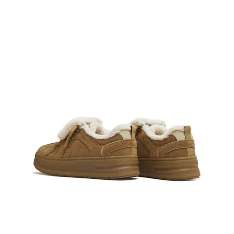 天美意2025冬新款商场同款毛绒保暖阿甘德训鞋女休闲鞋BM371DM5