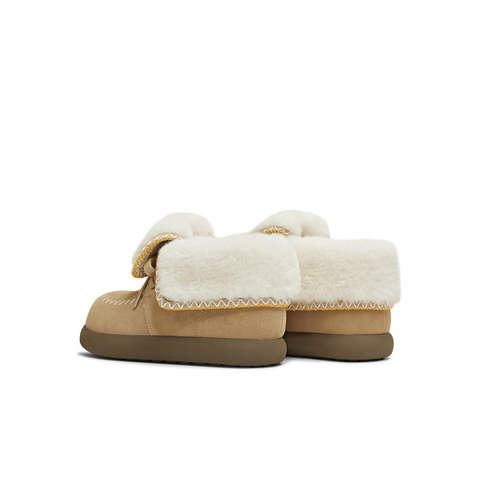 天美意2025冬新款百搭复古保暖舒适毛绒短靴女雪地靴KXD53DD5