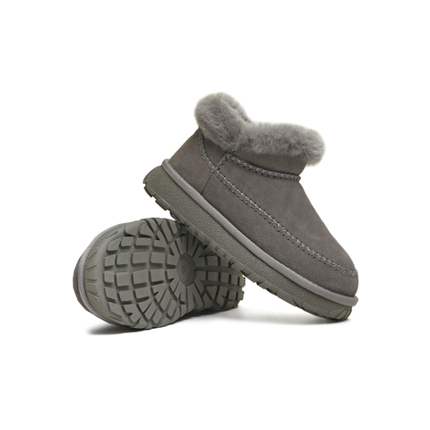 天美意2025冬新款厚底简约加绒雪地靴保暖休闲百搭女靴KXD66DD5