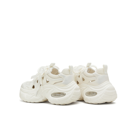 天美意2025秋新款时尚潮流百搭厚底镂空小个子女老爹鞋KD121CM5