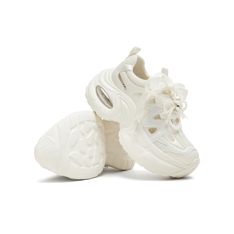 天美意2025秋新款时尚潮流百搭厚底镂空小个子女老爹鞋KD121CM5