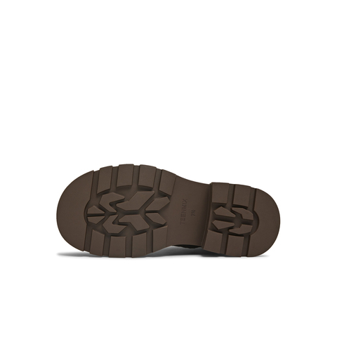 天美意2025冬新款圆头复古纯色系带通勤上班女马丁靴KDX27DD5