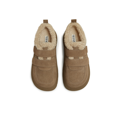 天美意2025冬新款厚底保暖棉鞋毛毛鞋女雪地靴KMZ23DM5