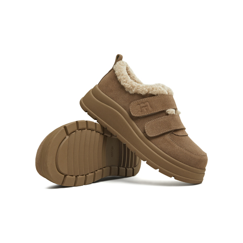 天美意2025冬新款厚底保暖棉鞋毛毛鞋女雪地靴KMZ23DM5