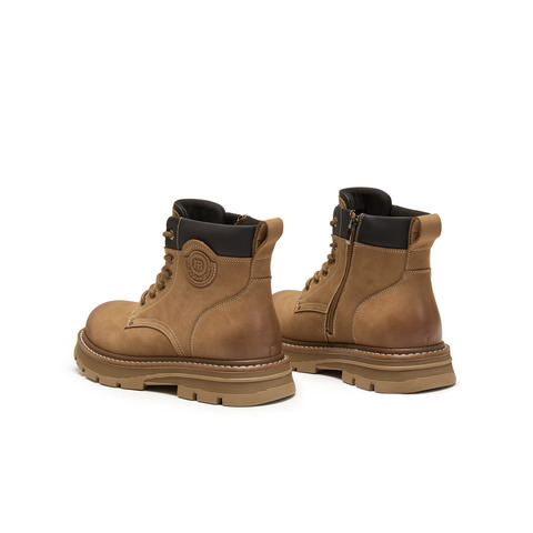 天美意2025冬新款商场同款大黄靴系带户外短靴男马丁靴WCL01DD5