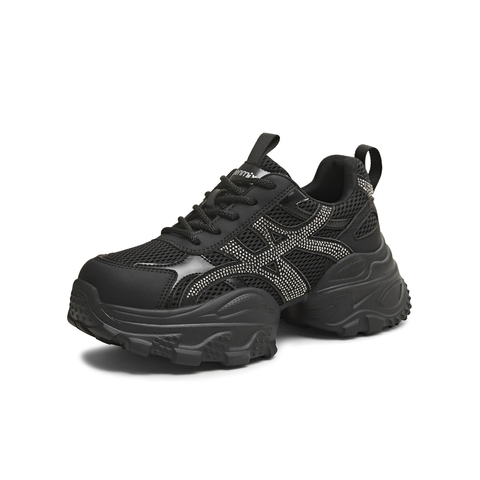 天美意2025秋新款机能风简约厚底休闲鞋女老爹鞋KD135CM5