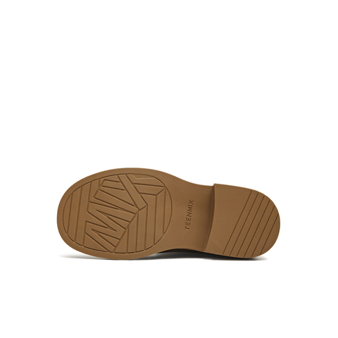 天美意2025冬新款商场同款流苏纯色百搭复古女西部靴CD564DS5