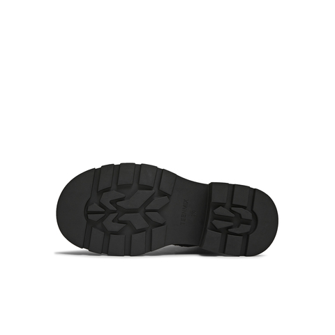 天美意2025冬新款圆头复古纯色系带通勤上班女马丁靴KDX27DD5