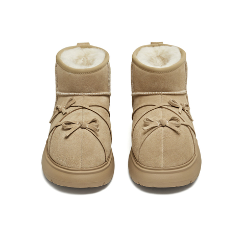 天美意2025冬新款厚底保暖棉鞋日常百搭短靴女雪地靴KXD47DD5