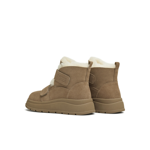 天美意2025冬新款复古毛绒保暖舒适百搭短靴女雪地靴KXD76DD5