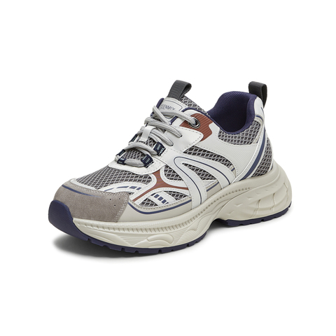 天美意2025秋新款休闲系带厚底百搭运动户外女老爹鞋KD113CM5