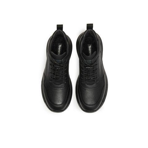 天美意2025冬新款商场同款毛绒保暖通勤上班男休闲皮鞋FDU6MDD5