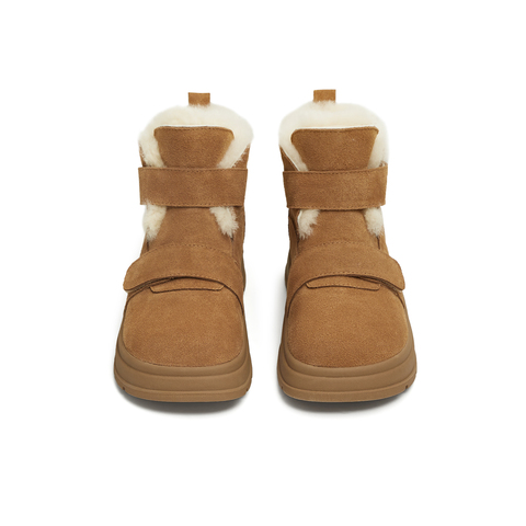 天美意2025冬新款复古毛绒保暖舒适百搭短靴女雪地靴KXD76DD5