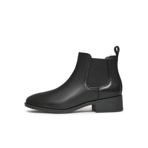 天美意2025冬新款优雅复古切尔西靴气质通勤百搭女短靴CSV43DD5