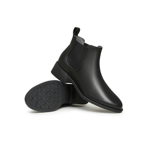 天美意2025冬新款优雅复古切尔西靴气质通勤百搭女短靴CSV43DD5