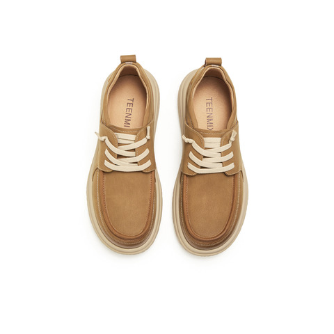 天美意2025冬新款商场同款厚底英伦休闲百搭男工装鞋3ZZ01DM5