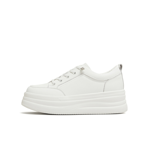 天美意2025冬新款休闲厚底百搭增高潮流通勤女休闲鞋KB099DM5