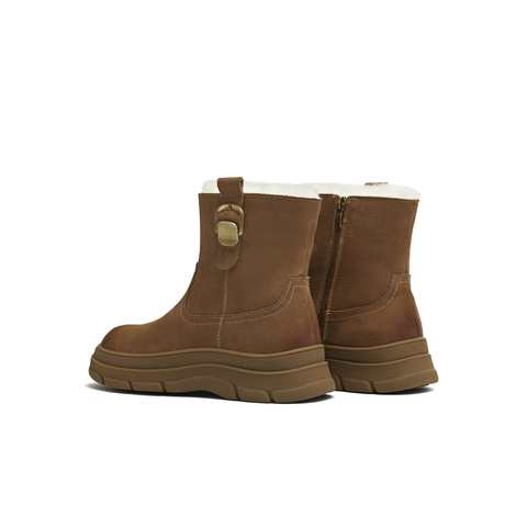 天美意2025冬新款潮流短靴保暖户外一脚蹬舒适女雪地靴KXD55DZ5