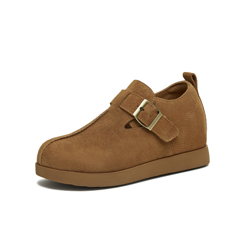 天美意2025冬新款百搭单鞋满帮一脚蹬复古潮流女勃肯鞋KK079DM5