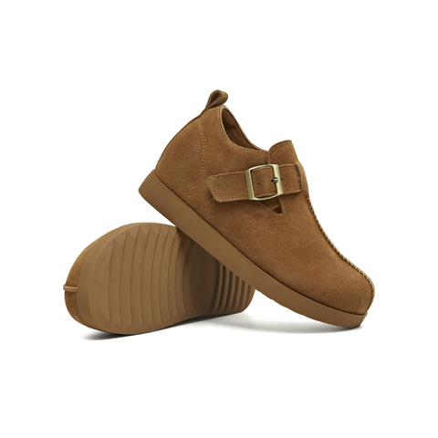 天美意2025冬新款百搭单鞋满帮一脚蹬复古潮流女勃肯鞋KK079DM5