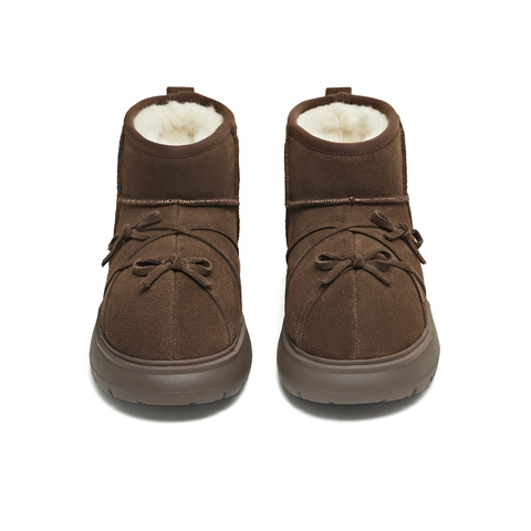 天美意2025冬新款厚底保暖棉鞋日常百搭短靴女雪地靴KXD47DD5