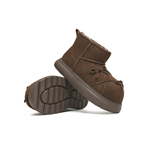 天美意2025冬新款厚底保暖棉鞋日常百搭短靴女雪地靴KXD47DD5