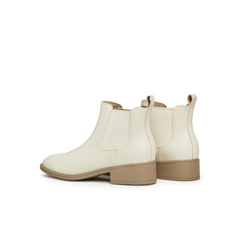 天美意2025冬新款优雅复古切尔西靴气质通勤百搭女短靴CSV43DD5