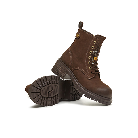 天美意2025冬新款商场同款系带户外百搭增高女马丁靴BM671DD5