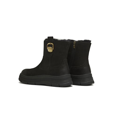 天美意2025冬新款潮流短靴保暖户外一脚蹬舒适女雪地靴KXD55DZ5