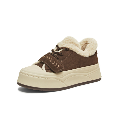 天美意2025冬新款休闲运动纯色百搭潮流低帮厚底女板鞋KB100DM5