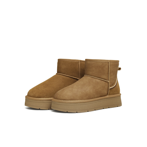 天美意2025冬新款厚底加绒保暖短靴子日常百搭女雪地靴KXD78DD5