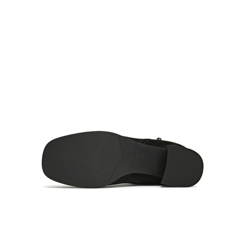 天美意2025冬新款厚底百搭靴子潮流复古通勤女时装靴KNZ19DD5