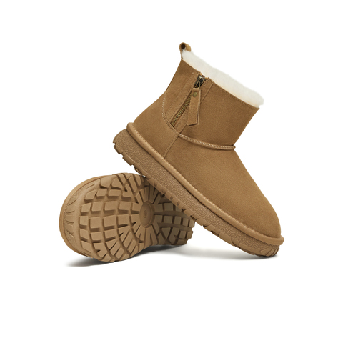 天美意2025冬新款厚底休闲加绒保暖百搭短靴女雪地靴KXD72DZ5