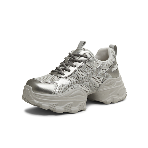 天美意2025秋新款机能风简约厚底休闲鞋女老爹鞋KD135CM5