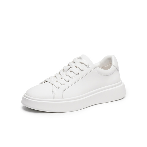 天美意2025秋新款休闲板鞋时尚百搭潮流户外男小白鞋XBX25CM5