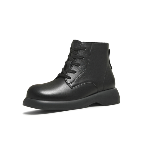 天美意2025冬新款商场同款系带短靴户外潮流女马丁靴CFT40DD5