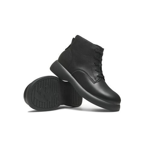 天美意2025冬新款商场同款系带短靴户外潮流女马丁靴CFT40DD5