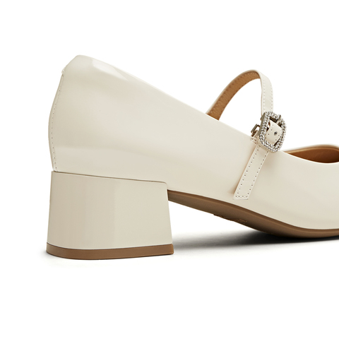 天美意2025秋新款中跟皮鞋法式单鞋气质百搭女玛丽珍鞋KM079CQ5